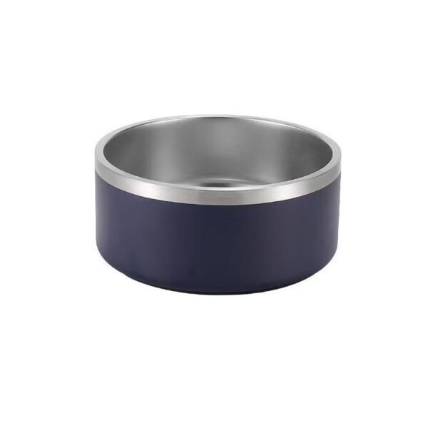Portable Rounded Pet Bowl Non-slip Stainless Steel Cat Dog Feeder Bowls for Water and Food