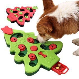 H4277797bc139446eb504b4b571fa1723G.jpg Best-Selling Modern Christmas Tree Shape Dog Puzzle Toy Slow Feeder for Cat and Dog Increase IQ Interactive Pet Toy