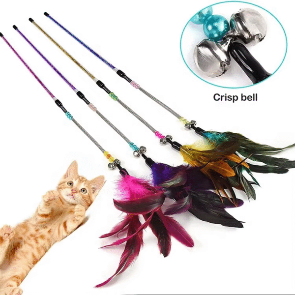 Kangdarpet Cat Fishing Replacement Pet Supplies Interactive Cat Teaser Toy Set for Kittens