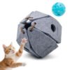 Eco-Friendly Durable Removable Washable Foldable Cat Interactive Pet Toy Simple Style Rolling Ball Made of Felt for Cats Dogs