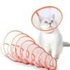 High Quality PU Plastic Cat E-collar Cute Solid Pattern Elizabethan Collar Soft New Protective Cone Recovery for Dogs and Cats