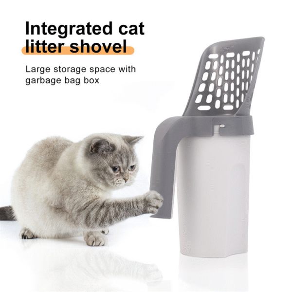High Quality Pet Cleaning Tool Portable Cat Litter Sifter Scoop with Waste Bag Integrated Detachable Deep Cat Litter Shovel