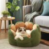 Dual-Use Dog Nest Large Rectangle Soft Pet Bed Classic Style Breathable Washable Customizable Double-Sided Cats Dogs