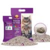 Plastic Cat Sand Clumping Cat Litter in 4kg with Lavender Fragrance Cheap Pet Products Arena Para Gatos