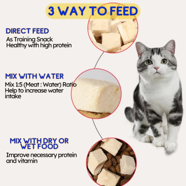Premium Freeze Dried Chicken Breast For Pets Cat, Dog 200G